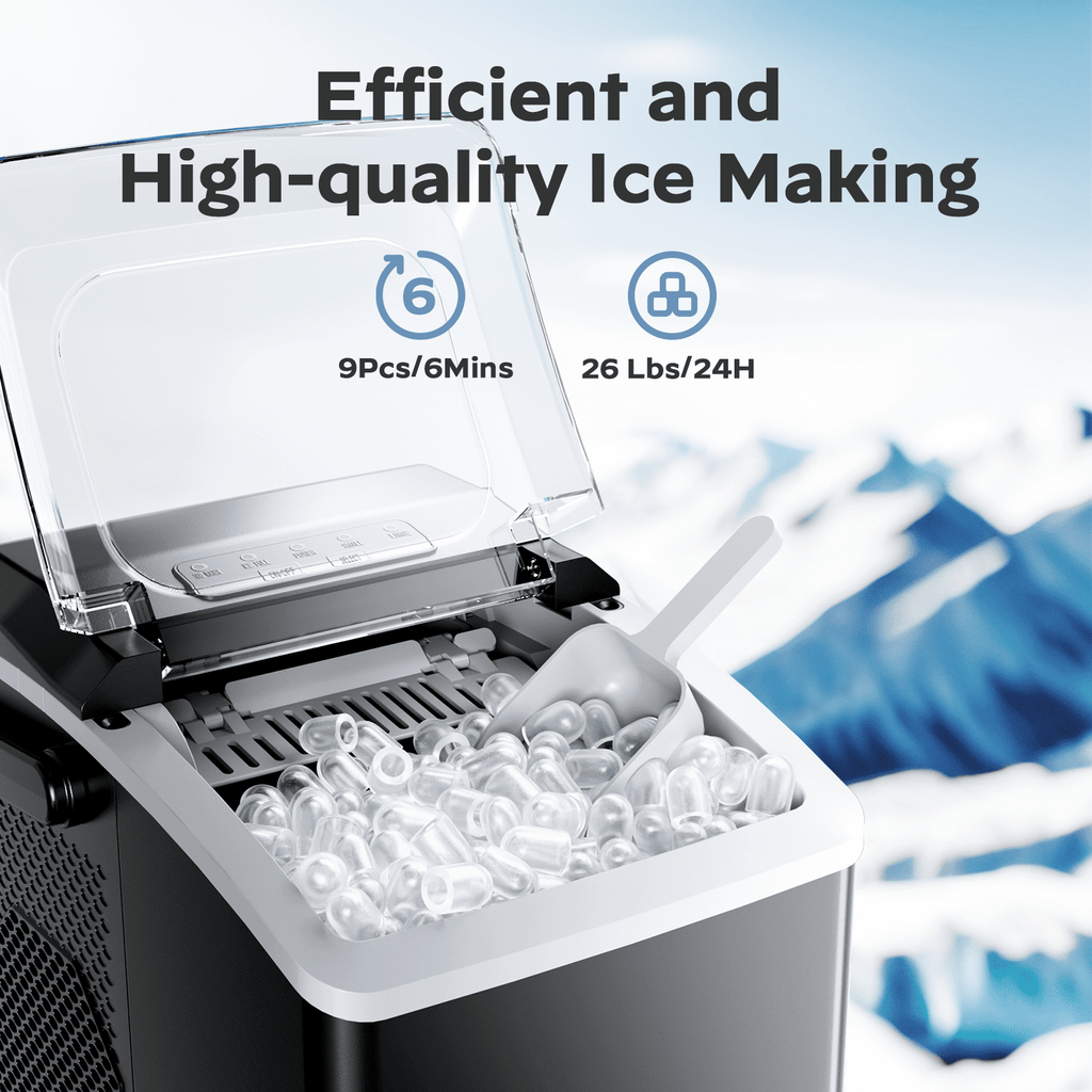 Philergo 35lbs/24H Nugget Ice Maker Countertop with Detachable Ice Basket, Portable Ice Machine,Chewable Ice, Self-Cleaning, Silver