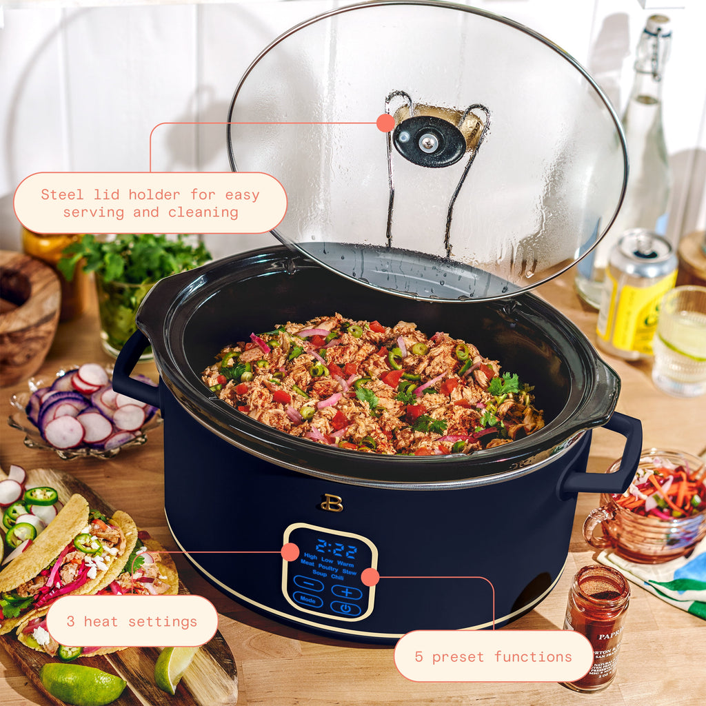 Beautiful 6 Qt Programmable Slow Cooker, Thyme Green by Drew Barrymore