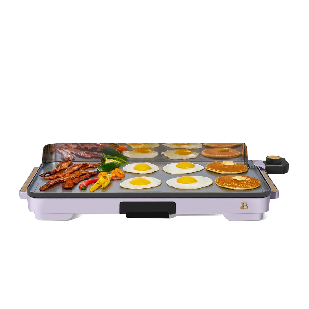 Beautiful XL Electric Griddle 12" x 22" with EverGood Ceramic Nonstick Coating, Thyme Green by Drew Barrymore