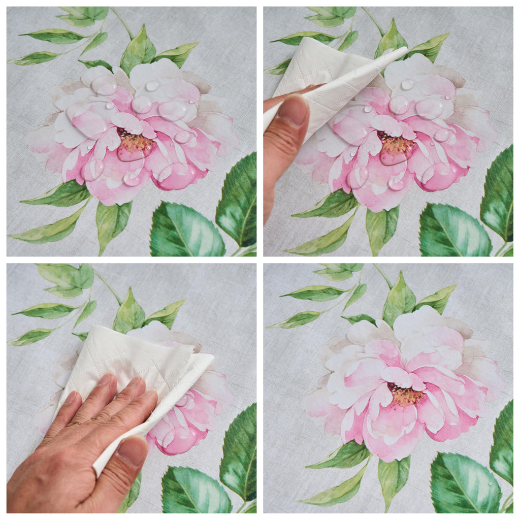 Verolix 84 x 60 inch Rectangular Tablecloth, Featuring Pink Floral Leaf Pattern, Made from Polyester Fabric for Dining Kitchen Home Decor