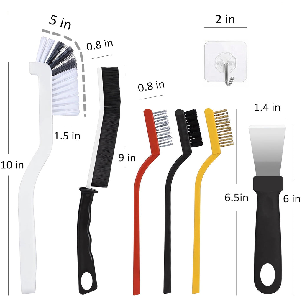 16 Pcs Crevice Cleaning Brush Set, Hard Bristle Scrub Brush for Deep Cleaning, Ideal for Kitchen, Bathroom, Tiles, Bottles, and Blenders