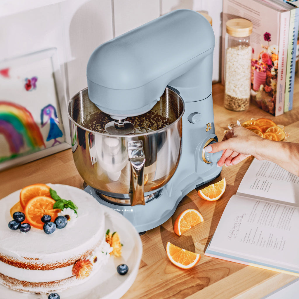 Beautiful 5.3 Qt Stand Mixer, Lightweight & Powerful with Tilt-Head, Chocolate by Drew Barrymore
