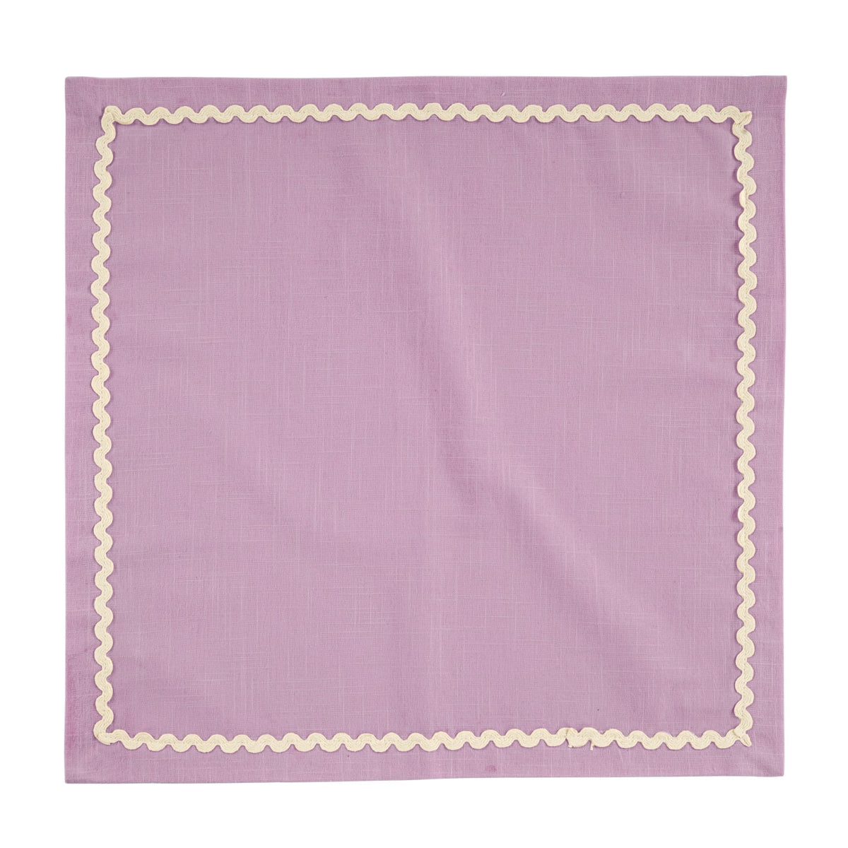 Fingercraft Cloth Napkin, Soft Quality Cotton Linen Blend Fabric, Dinner Napkins with Premium White Lace, 6 Pack, 20”x20” Aqua
