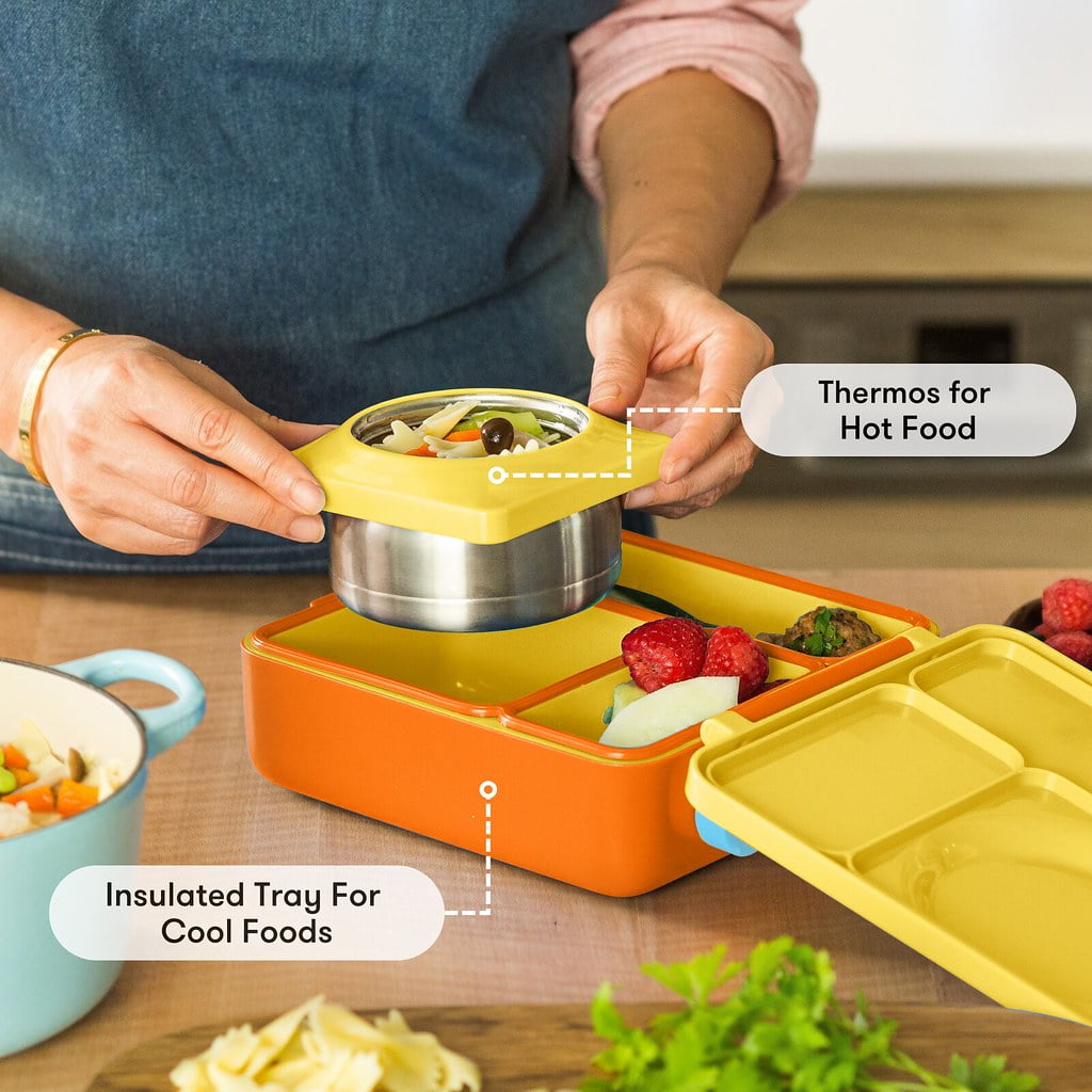 OmieBox Bento Box for Kids - Insulated Bento Lunch Box with Leak Proof Thermos Food Jar - Blue Sky by OmieLife