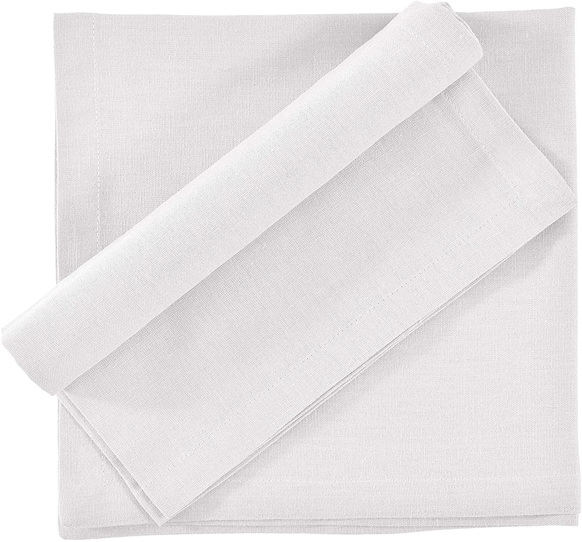 Fingercraft Cloth Napkin, Solid Color Cotton Linen Blend Table Napkins, Soft and Absorbent Fabric, Set of 12, Blush Pink