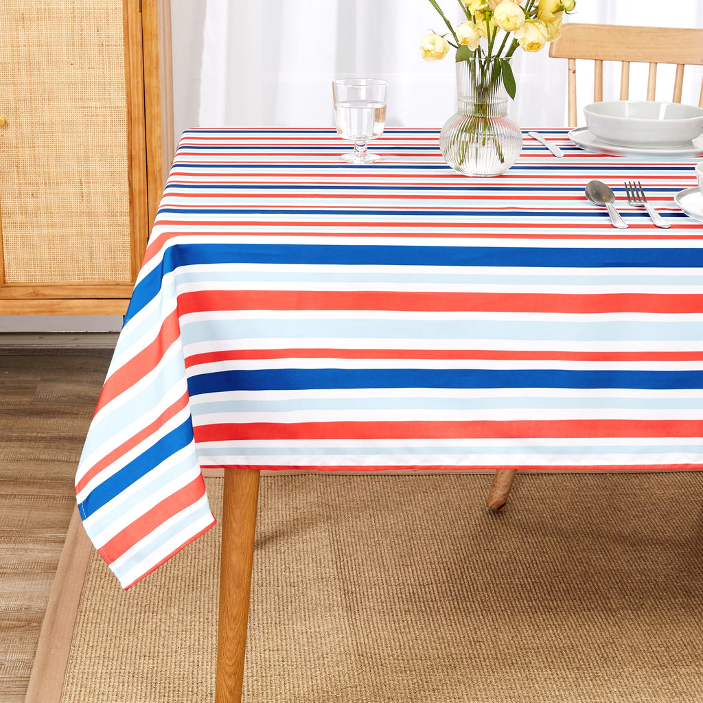 Deconovo Square Tablecloth with Waterproof Finish, Easy-Clean Polyester Table Cover, 54 x 54 Inch, Dark Gray