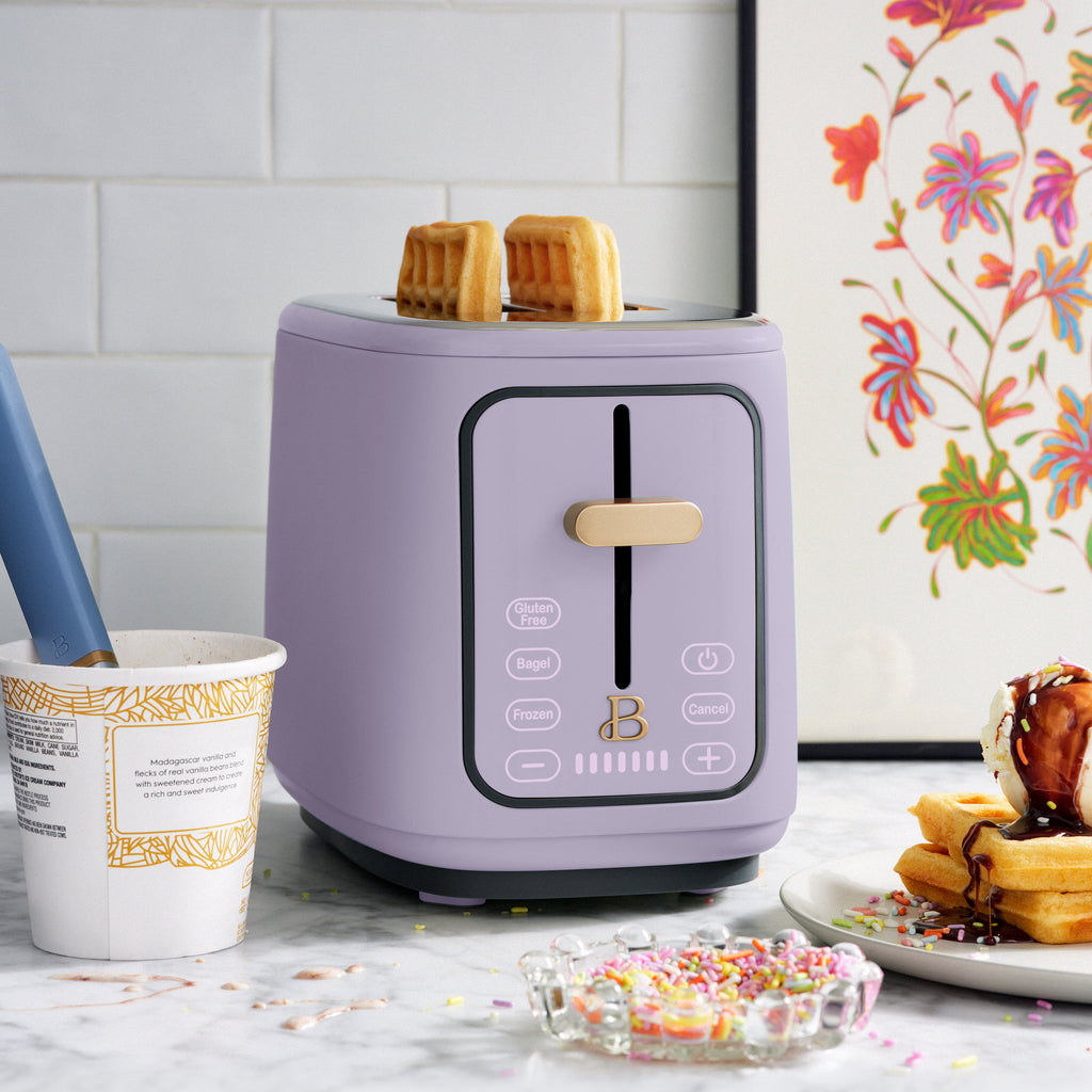 Beautiful 2 Slice Toaster with Touch-Activated Display, Thyme Green by Drew Barrymore