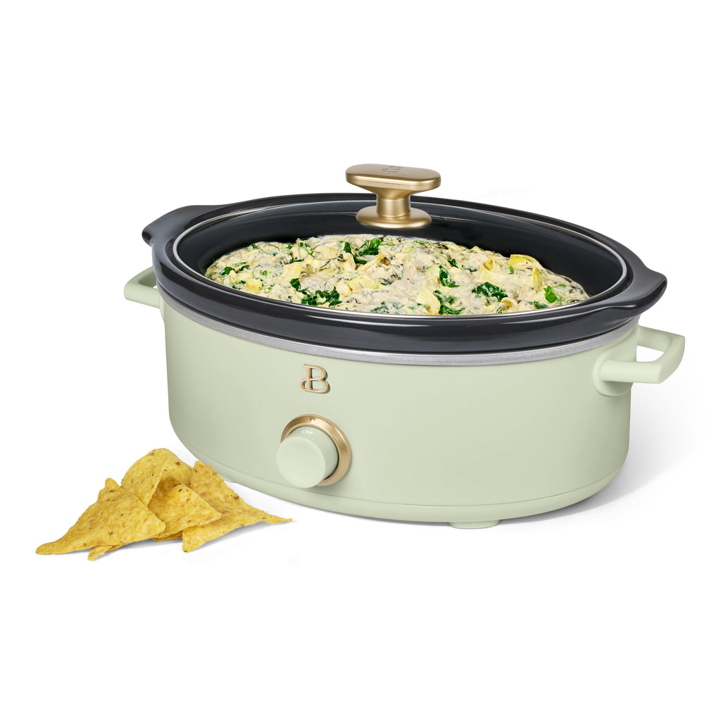 Beautiful 2.5 Qt Dip and Serve Manual Slow Cooker, Chocolate by Drew Barrymore