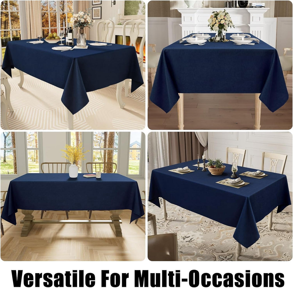 decorUhome Linen Rectangle Tablecloth 52x70 inch, Stain and Wrinkle Resistant Washable Table Cloth, Decorative Waterproof Fabric Table Cover for Dining Party, Sage Green