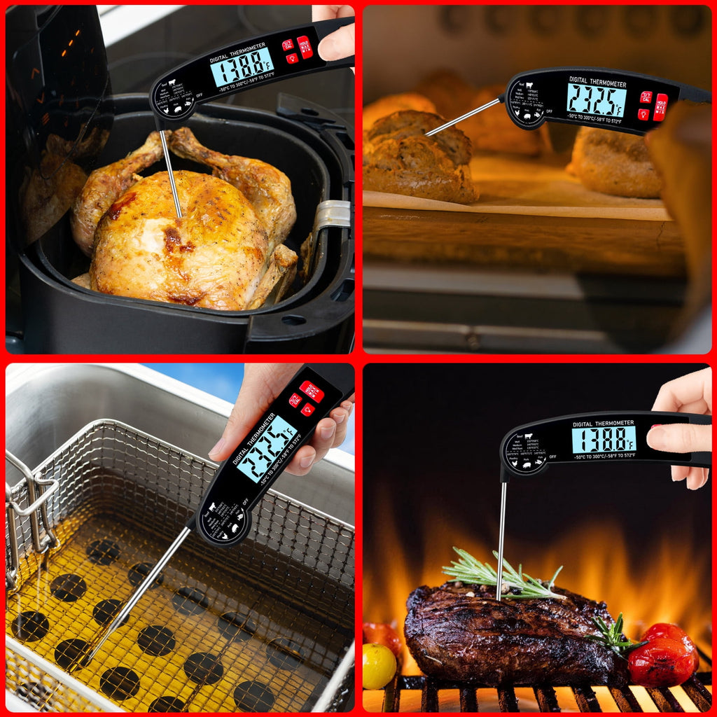 AGCAN Digital Meat Thermometer Instant Read Food Thermometers for BBQ Grilling Cooking