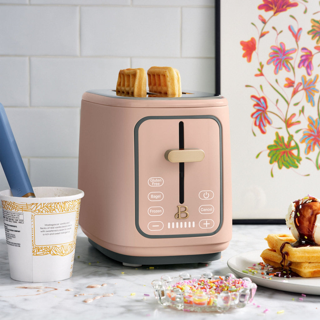 Beautiful 2 Slice Toaster with Touch-Activated Display, Thyme Green by Drew Barrymore