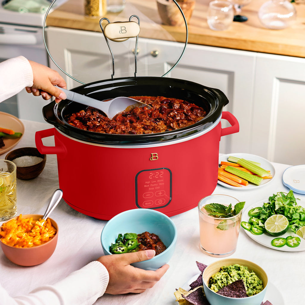 Beautiful 6 Qt Programmable Slow Cooker, Thyme Green by Drew Barrymore
