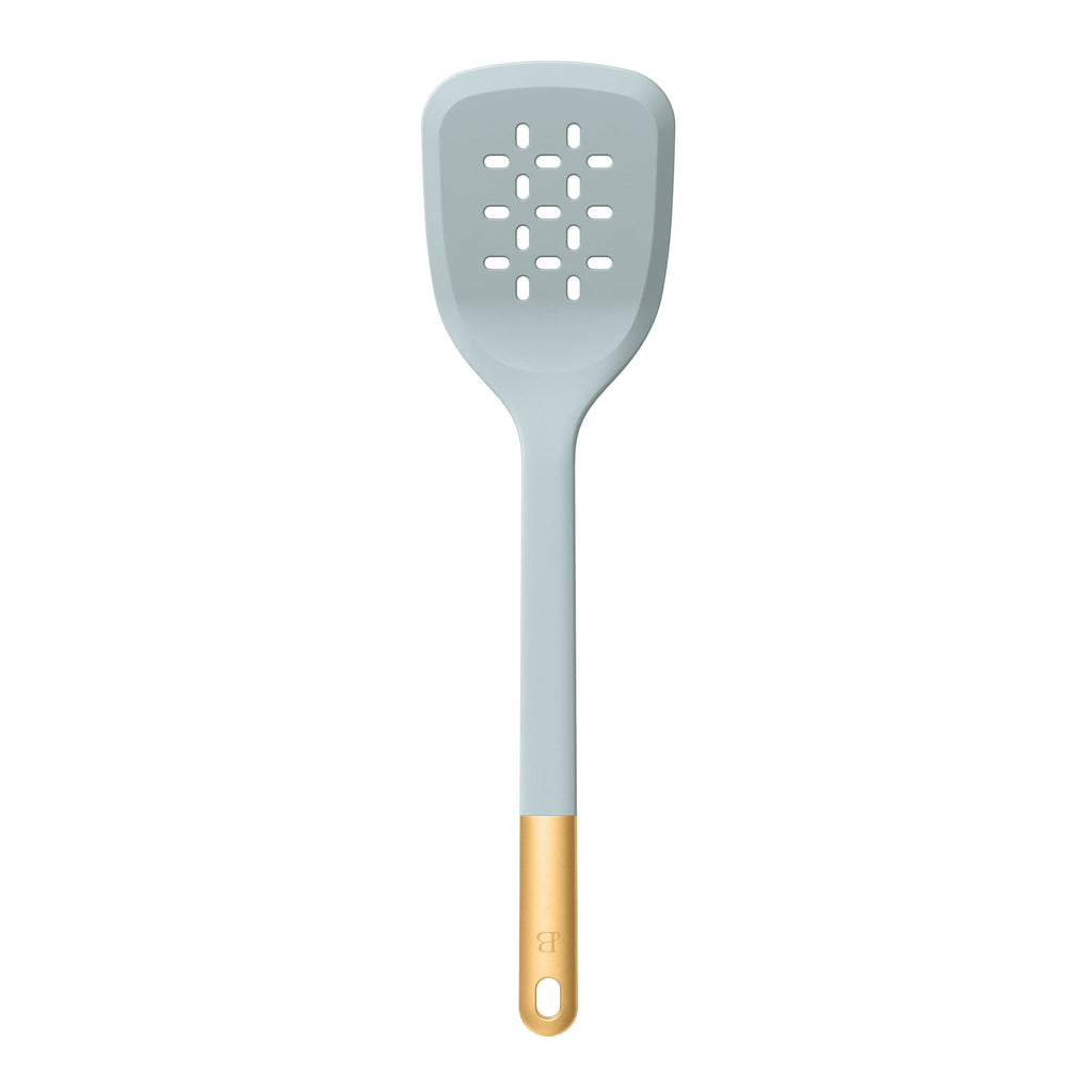 Beautiful 6-Piece Silicone Kitchen Tool Set with Ceramic Crock, Chocolate by Drew Barrymore