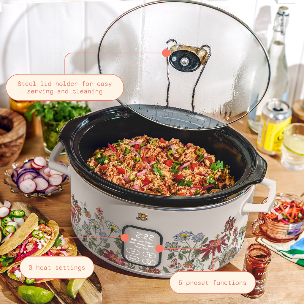 Beautiful 6 Qt Programmable Slow Cooker, Thyme Green by Drew Barrymore