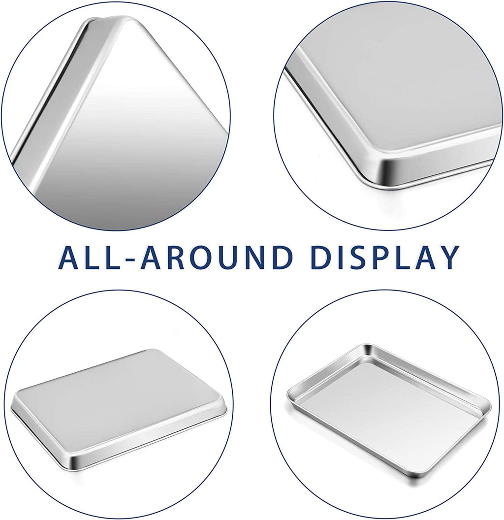 Vesteel 20" x 14" x 1" Extra Large Baking Sheet Set of 2, Heavy Duty Stainless Steel Cookie Sheet Baking Pan for Oven, Non-Stick & Dishwasher Safe