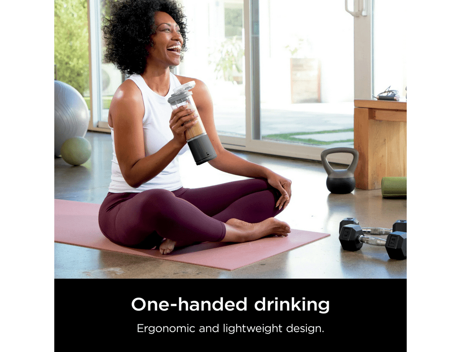 Restored Ninja Blast 16 oz. Personal Portable Blender with Leak Proof Lid & Easy Sip Spout, Perfect for Smoothies, Black, BC100BK (Refurbished)