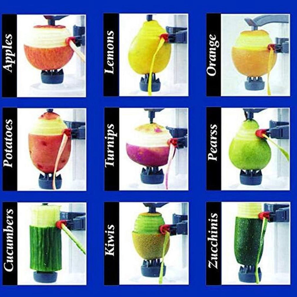 Electric Potato Peeler, Automatic Rotating Apple Peeler Potato Peeling Machine with 10 Replacement Blades, Multifunction Fruit & Vegetable Cutter, Electric Apple Pear Skin Peeling Machine, White