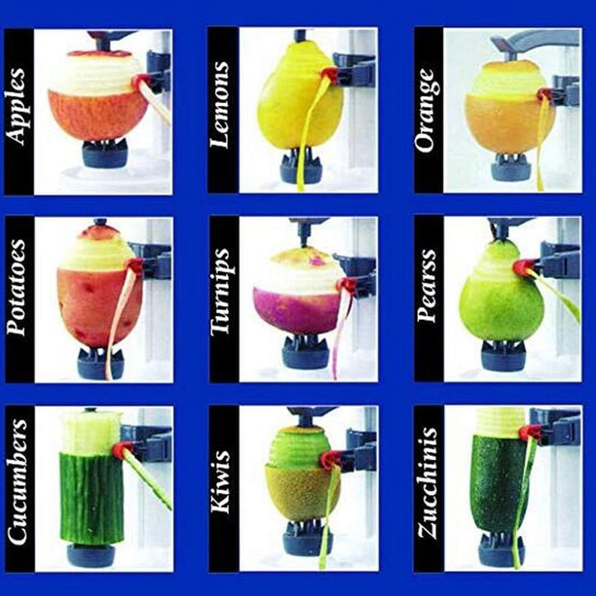 Electric Potato Peeler, Automatic Rotating Apple Peeler Potato Peeling Machine with 10 Replacement Blades, Multifunction Fruit & Vegetable Cutter, Electric Apple Pear Skin Peeling Machine, White