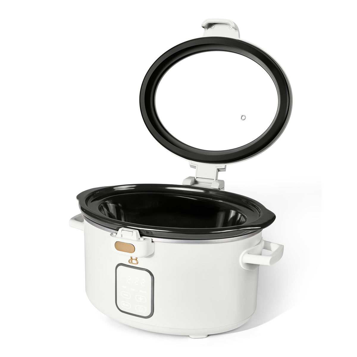 Beautiful 4 Qt Digital Slow Cooker with Hinged Locking Lid, Thyme Green by Drew Barrymore
