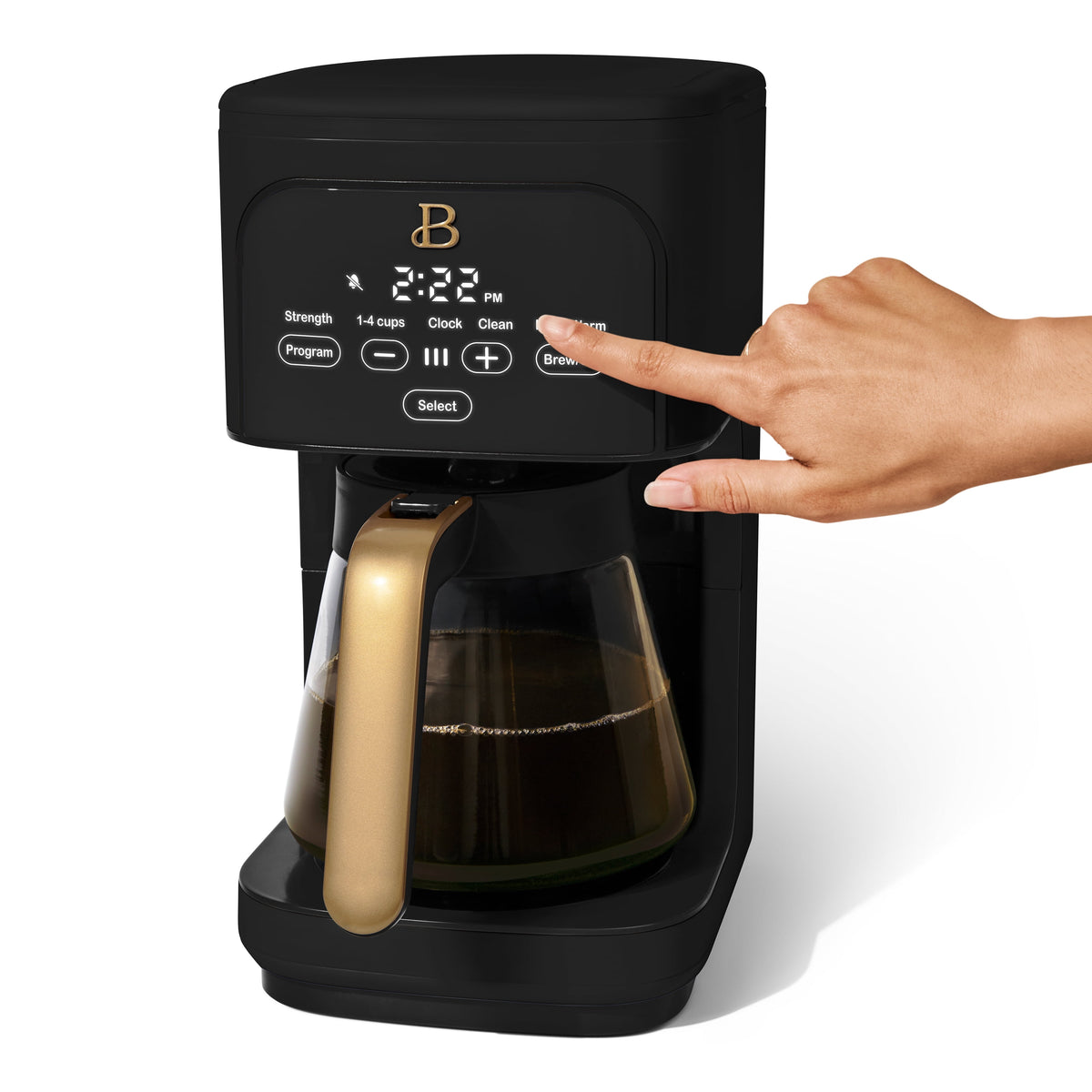Beautiful 12 cup Programmable Coffee Maker, Thyme Green by Drew Barrymore