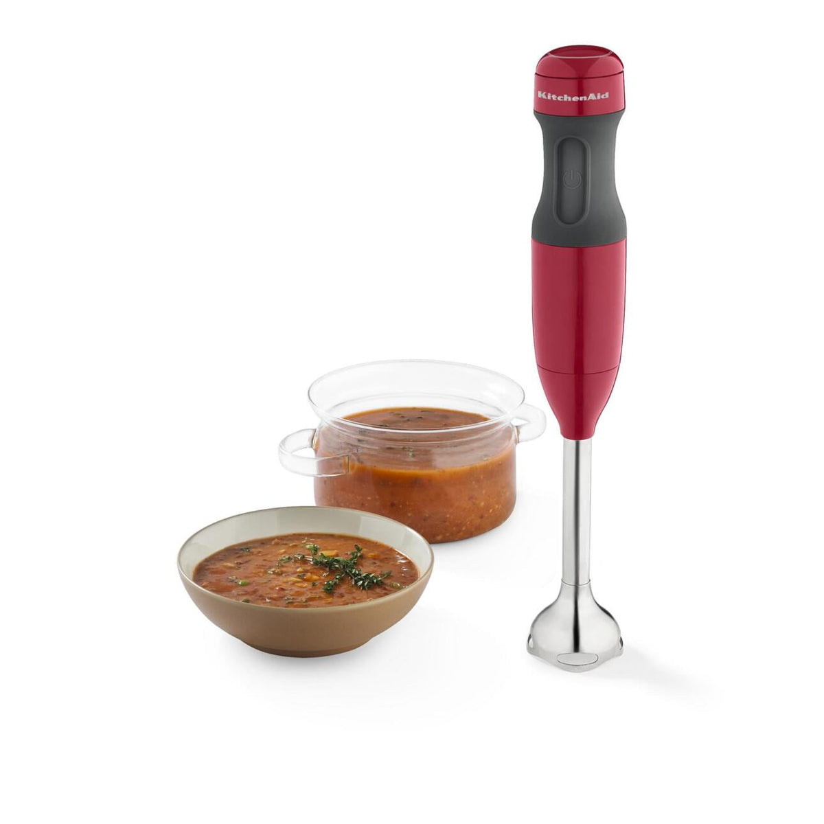 KitchenAid 2-Speed Corded Hand Blender, Onyx Black with Blending Jar and Lid, KHB1231OB
