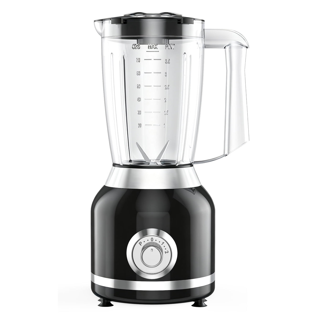 TINANA Countertop Blender with Grinder, 500W Smoothie Maker, 70 oz Pitcher, 2 Speeds & Pulse, Ice Crushing, Black