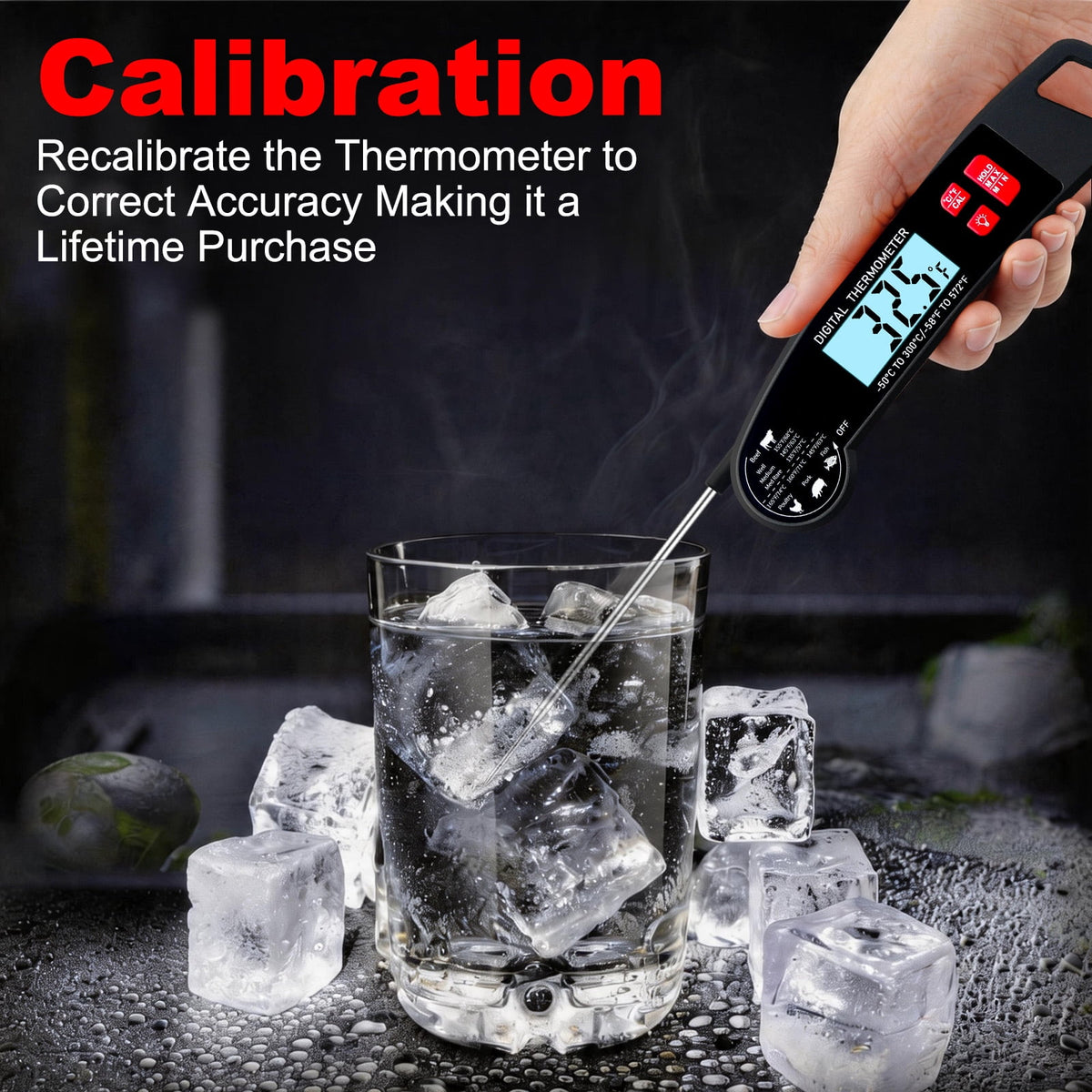 AGCAN Digital Meat Thermometer Instant Read Food Thermometers for BBQ Grilling Cooking