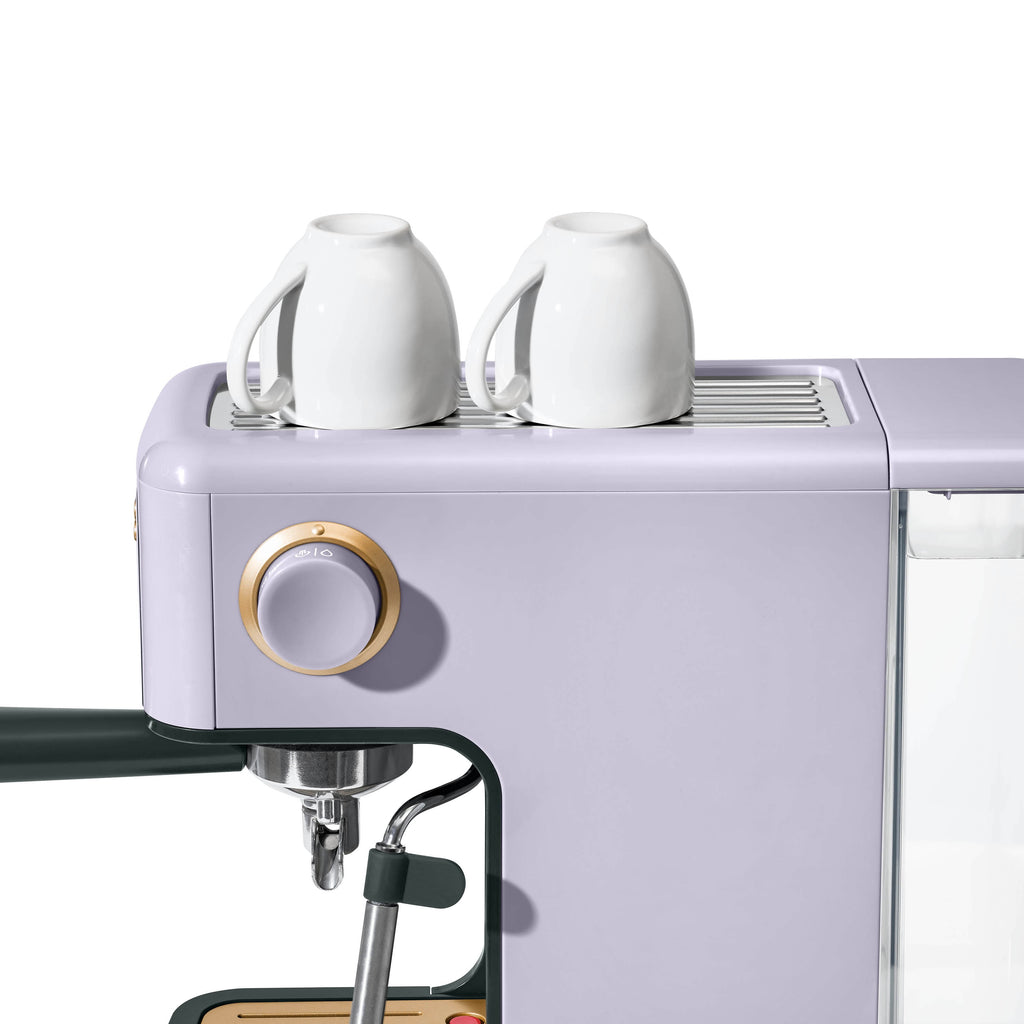 Beautiful by Drew Barrymore Slim Espresso Machine, 20-Bar Pressure, Black Sesame