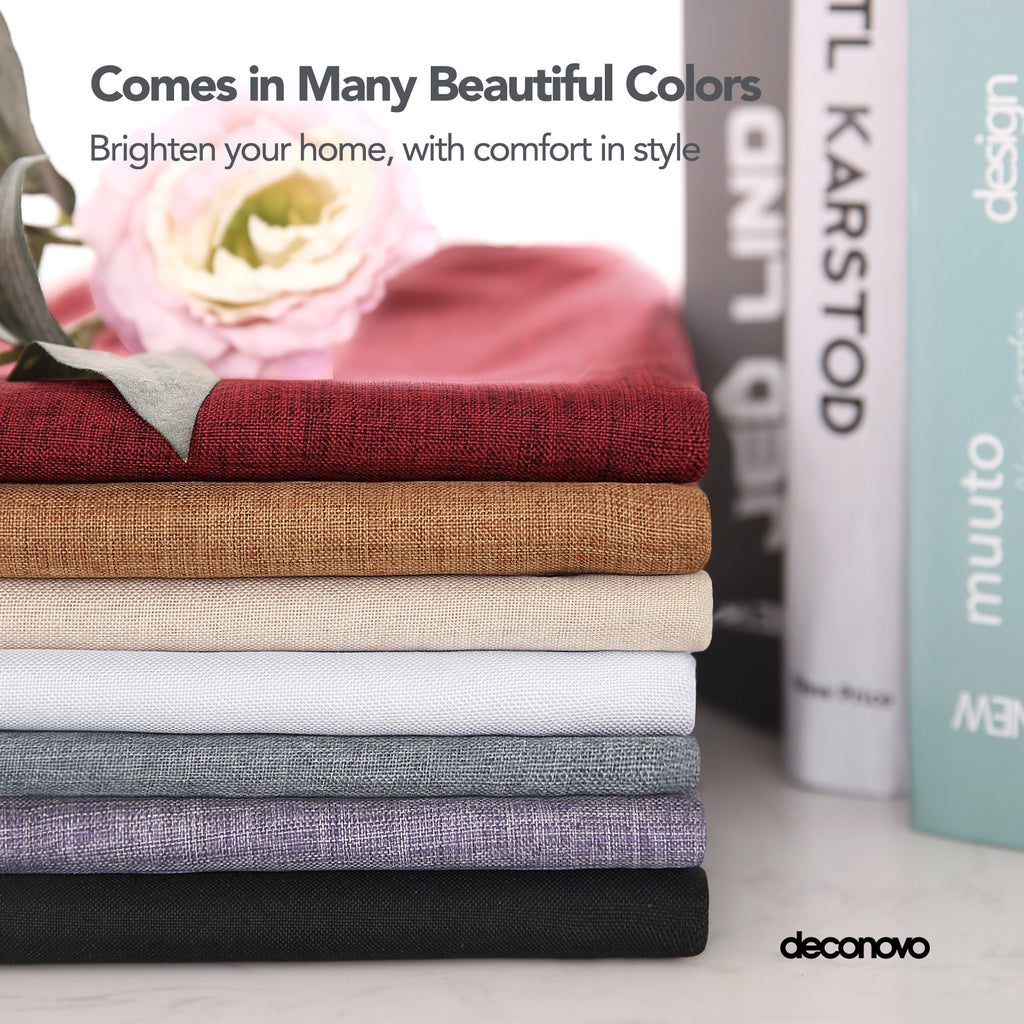 Deconovo Square Tablecloth with Waterproof Finish, Easy-Clean Polyester Table Cover, 54 x 54 Inch, Dark Gray