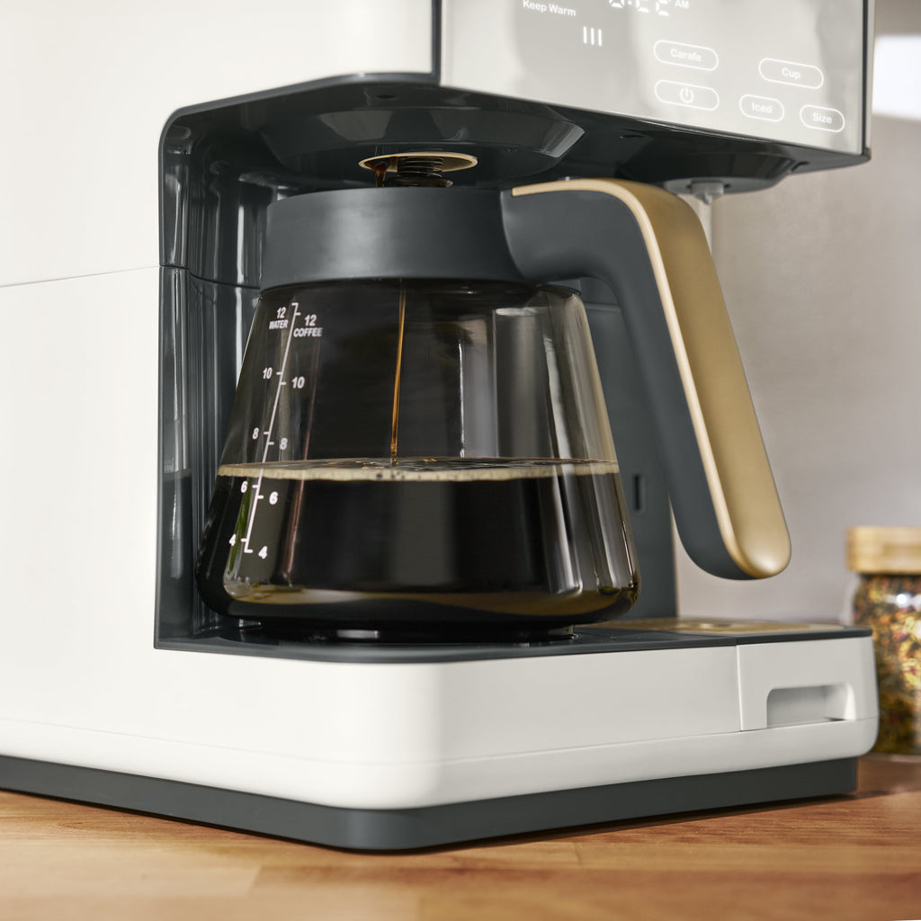Beautiful by Drew Barrymore Multi-Brew 12-Cup Programmable Drip & Single-Serve Coffee Maker, White Icing