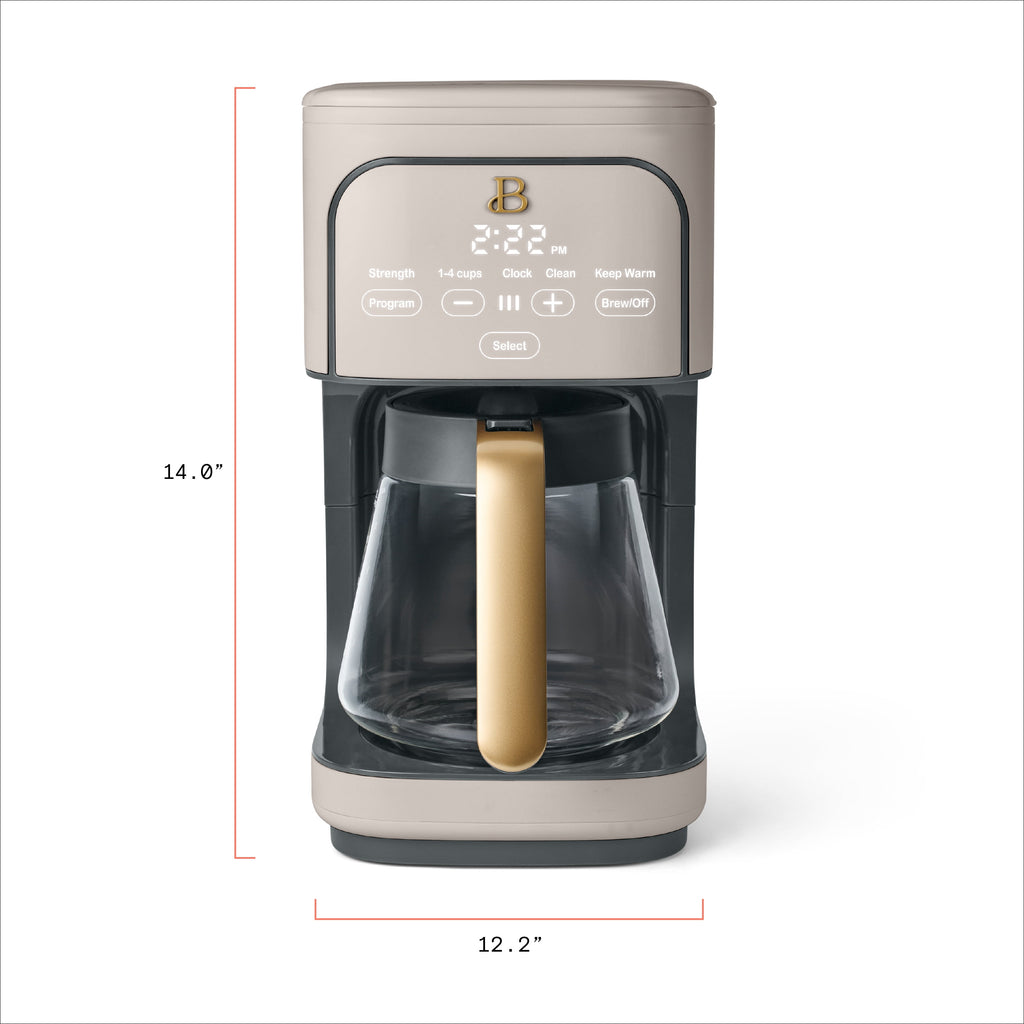 Beautiful 12 cup Programmable Coffee Maker, Thyme Green by Drew Barrymore