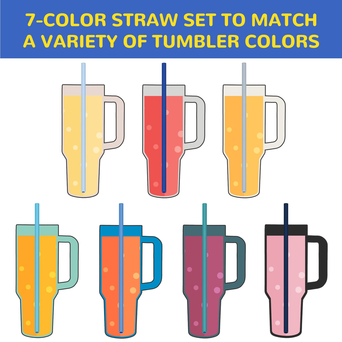 Tomorotec 12" Reusable Silicone Drinking Straws 15PCS with 2 Brushes, Compatible with Stanley Tumblers 40oz 30oz 20oz, Customizable for Various Drinkware, BPA-Free & Safe for Teeth (Morandi Colors)