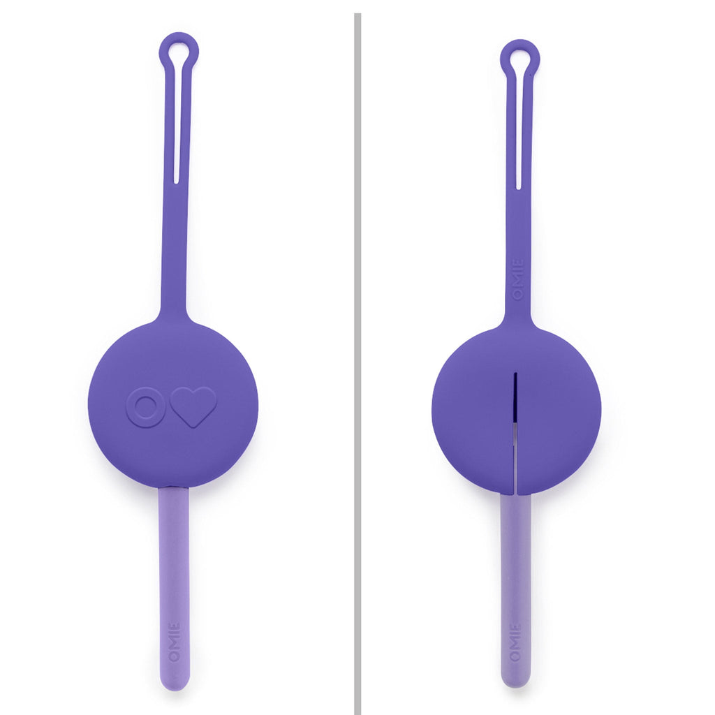 OmieBox OmiePod Kids Utensils Set with Case - 2 Piece Plastic, Reusable Fork and Spoon Silverware with Pod for Kids, Travel, Lunch Boxes - Bubble Pink by OmieLife