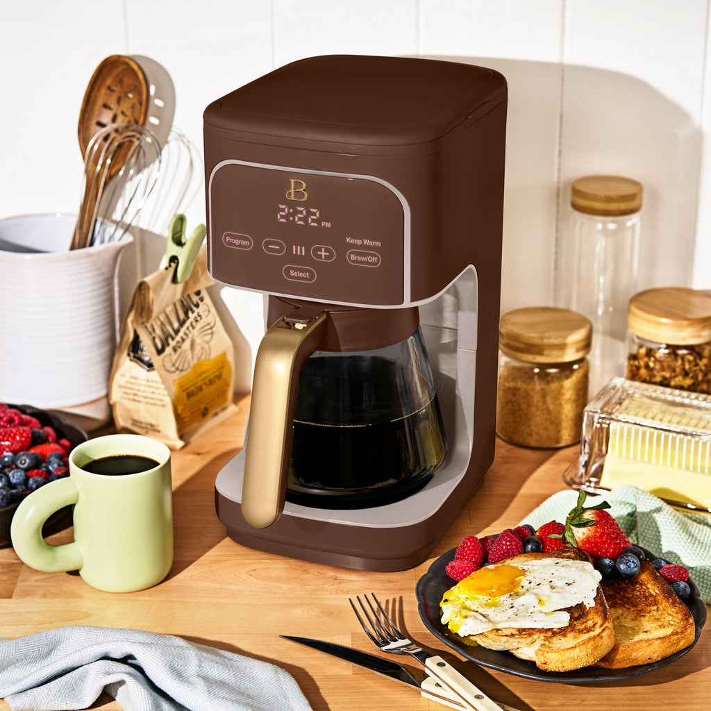 Beautiful 12 cup Programmable Coffee Maker, Thyme Green by Drew Barrymore