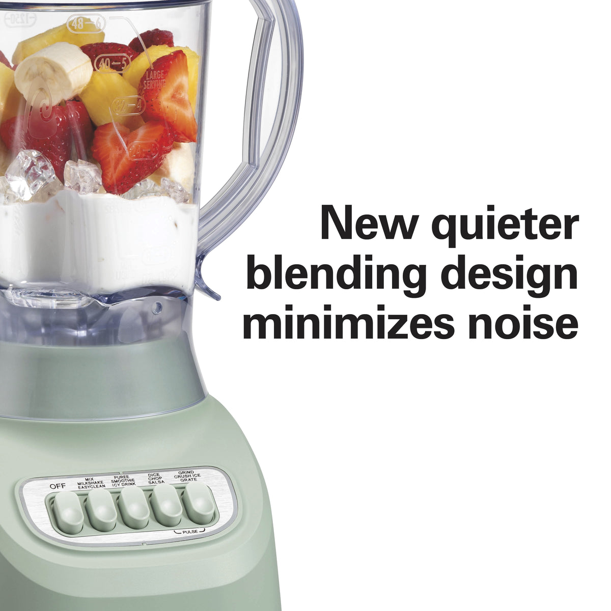 Hamilton Beach Smoothie Blender, 48 oz BPA-Free Jar 650 W 12-Function Countertop Blender for Kitchen, Black