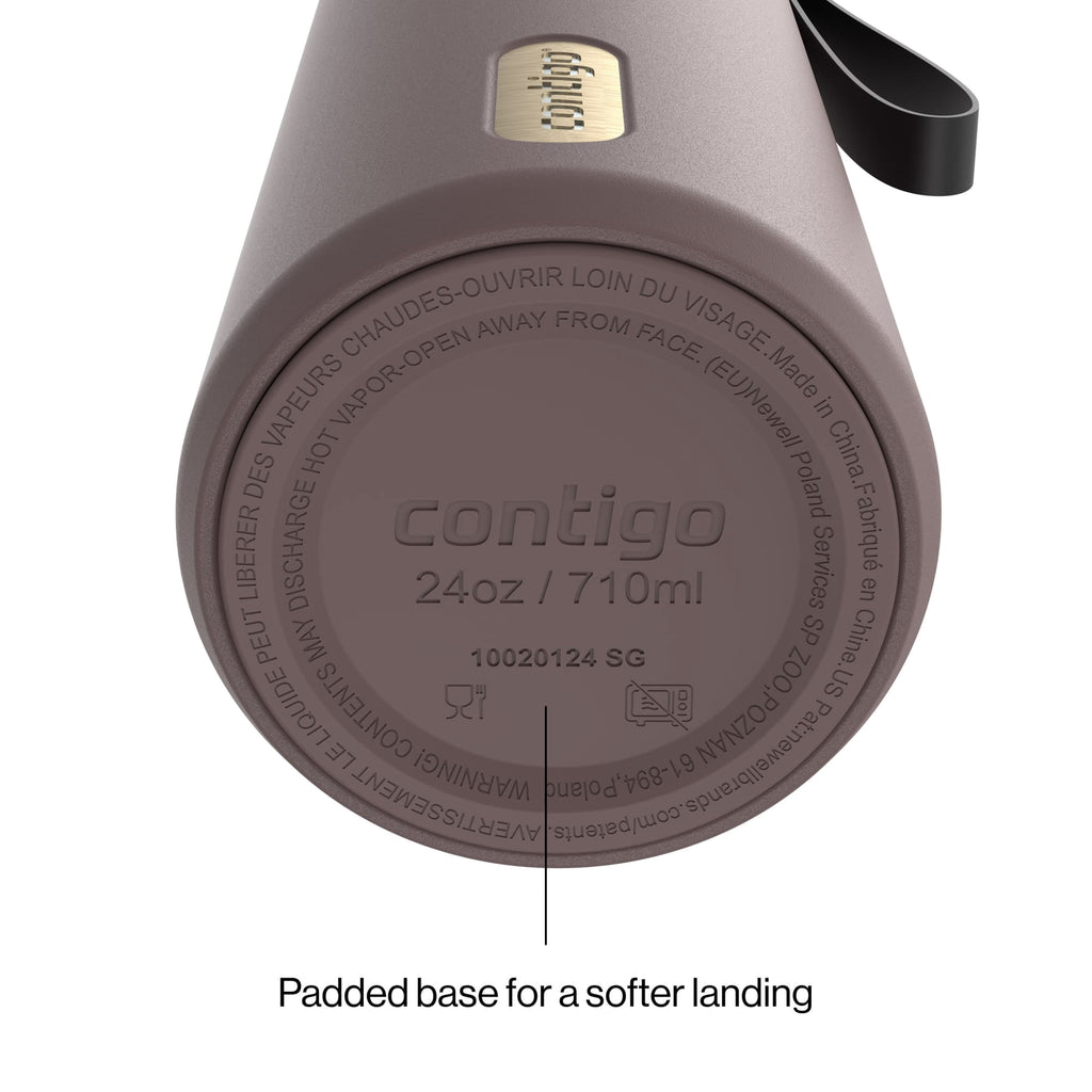 Contigo 24oz DualSip Insulated Stainless Steel Water Bottle with Built-In Straw and Drink Opening, Abyss Blue/Silver