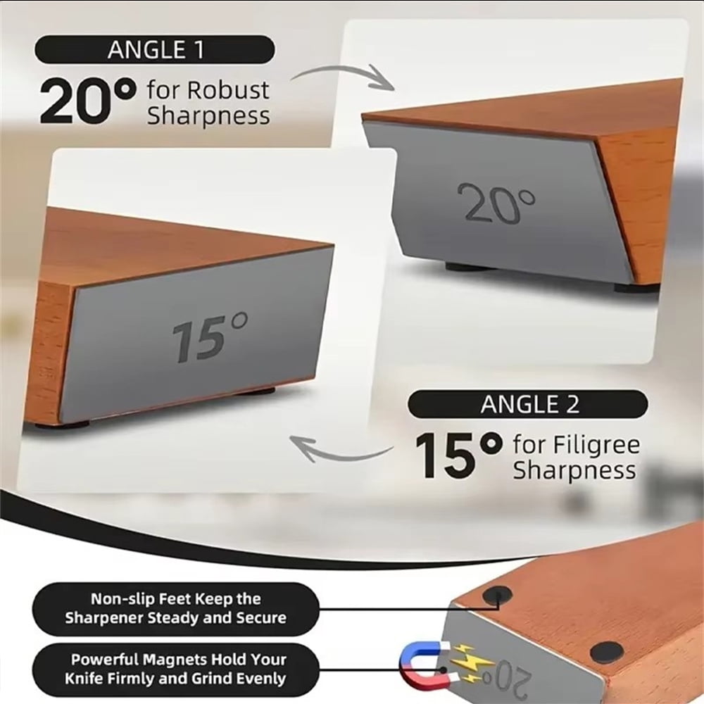 MYVIT Rolling Knife Sharpener System Kit,4-Angle Tumbler Double Diamond 400 1000 Discs Sharpening Stone for Kitchen Knives