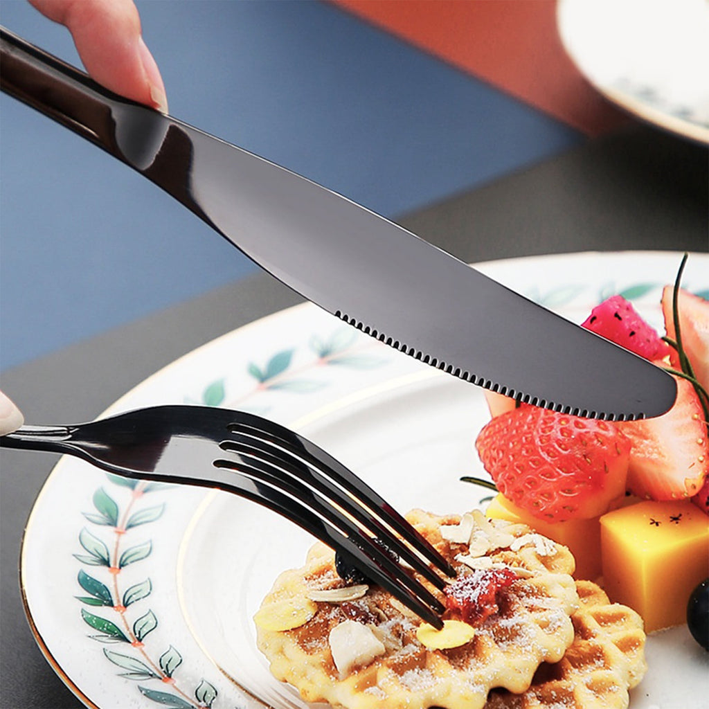 20 Piece Silverware Set, ENLOY Stainless Steel Solid Flatware Cutlery for 4, Modern & Elegant Design, High Quality Gift
