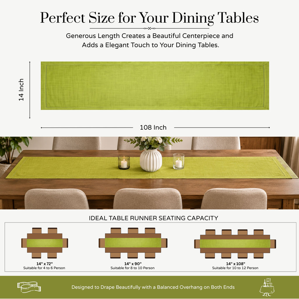 Fingercraft Table Runners, Cotton Dinner Table Centerpiece with Beautiful Premium Lace, Home and Dining Aqua-90