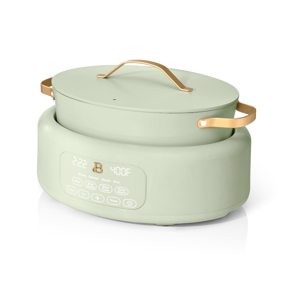 Beautiful 10 in 1, 6 Qt Electric Multi-Cooker, Thyme Green by Drew Barrymore