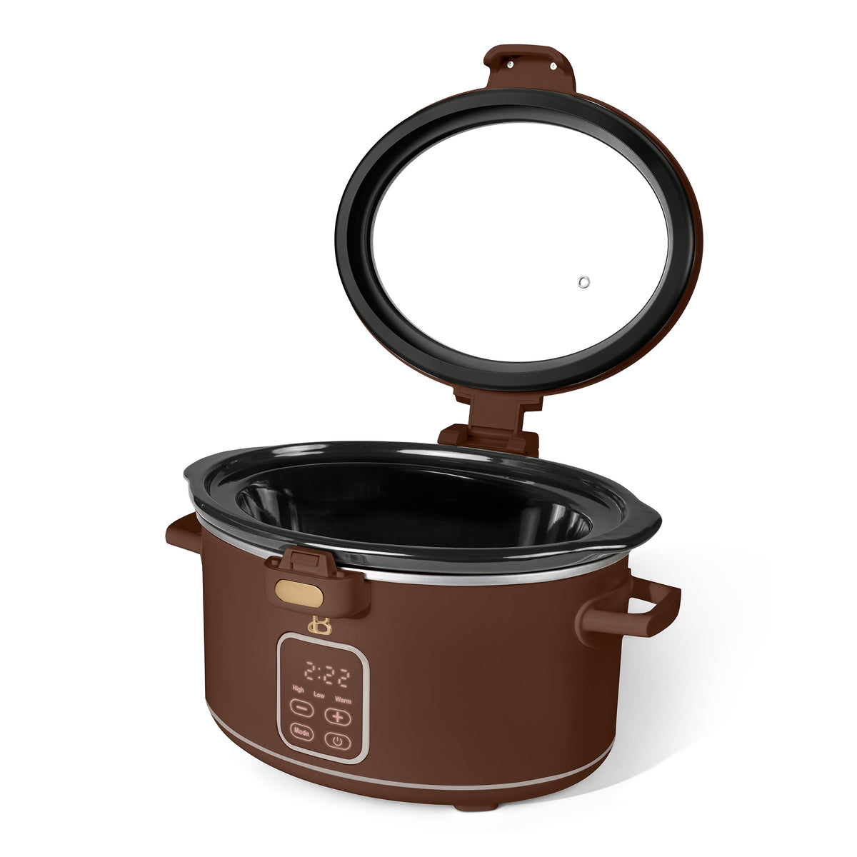 Beautiful 4 Qt Digital Slow Cooker with Hinged Locking Lid, Thyme Green by Drew Barrymore