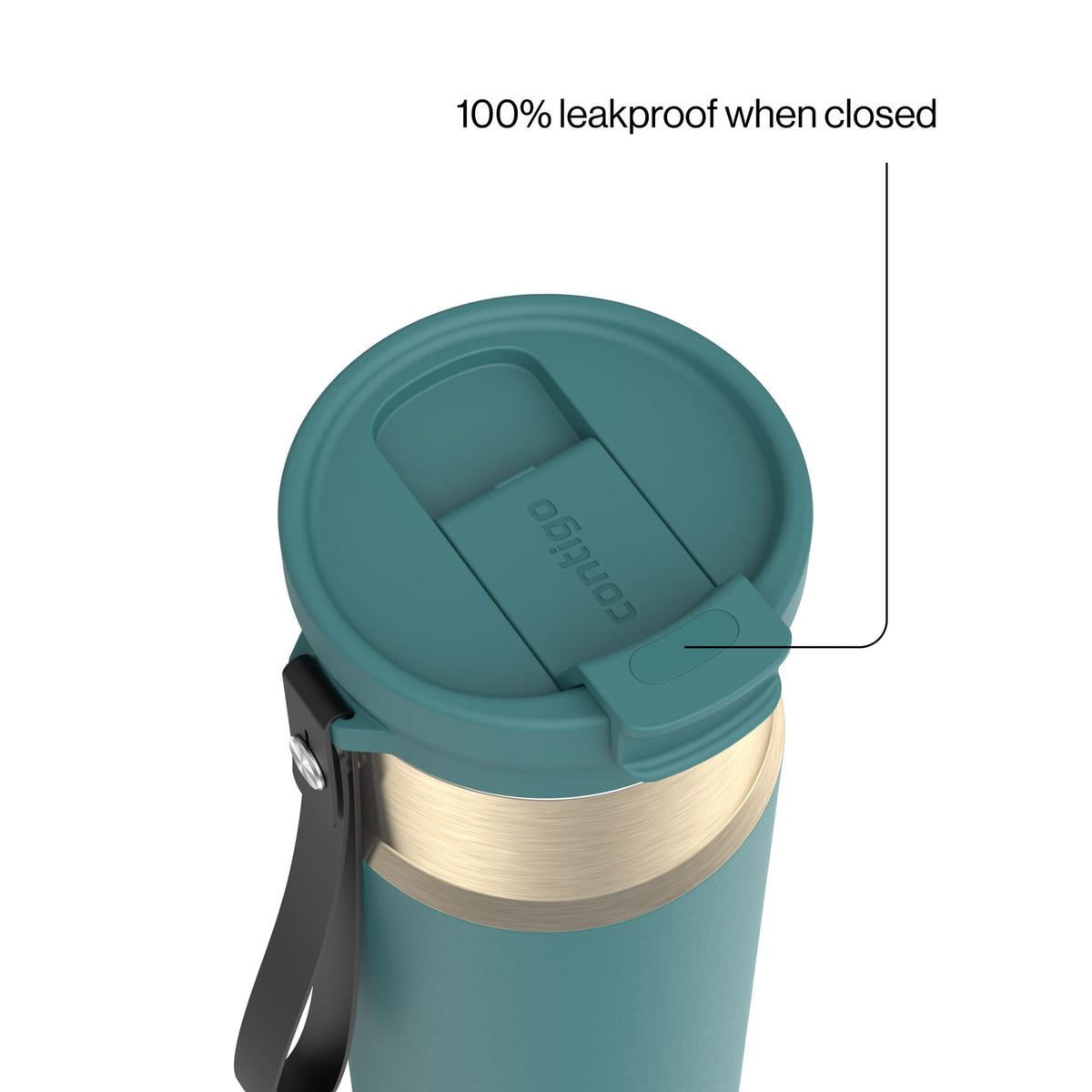Contigo 24oz DualSip Insulated Stainless Steel Water Bottle with Built-In Straw and Drink Opening, Abyss Blue/Silver