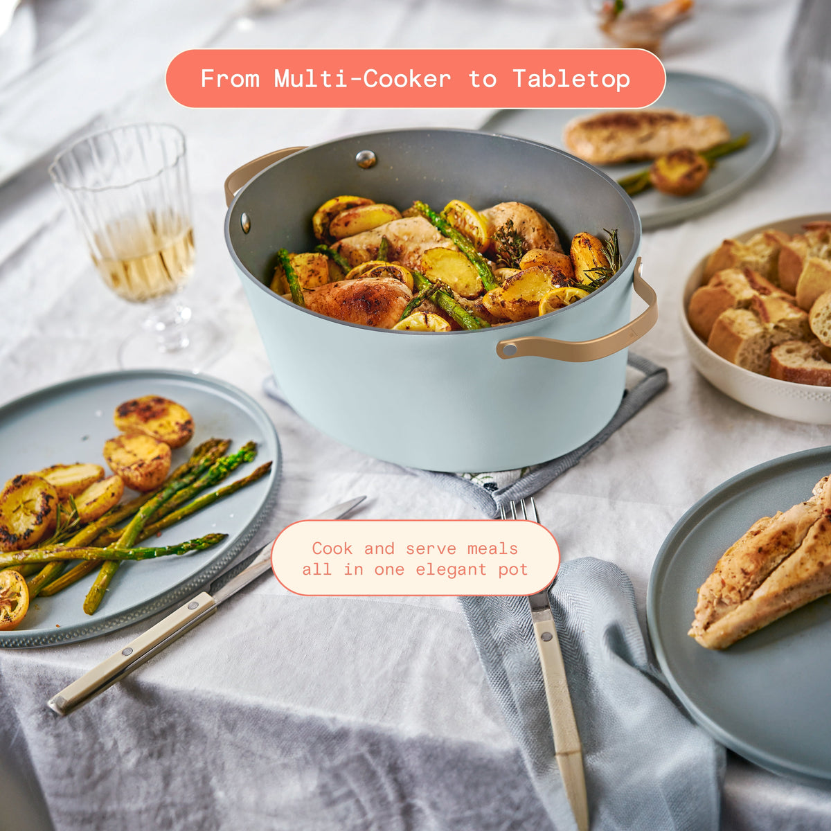 Beautiful 10 in 1, 6 Qt Electric Multi-Cooker, Thyme Green by Drew Barrymore