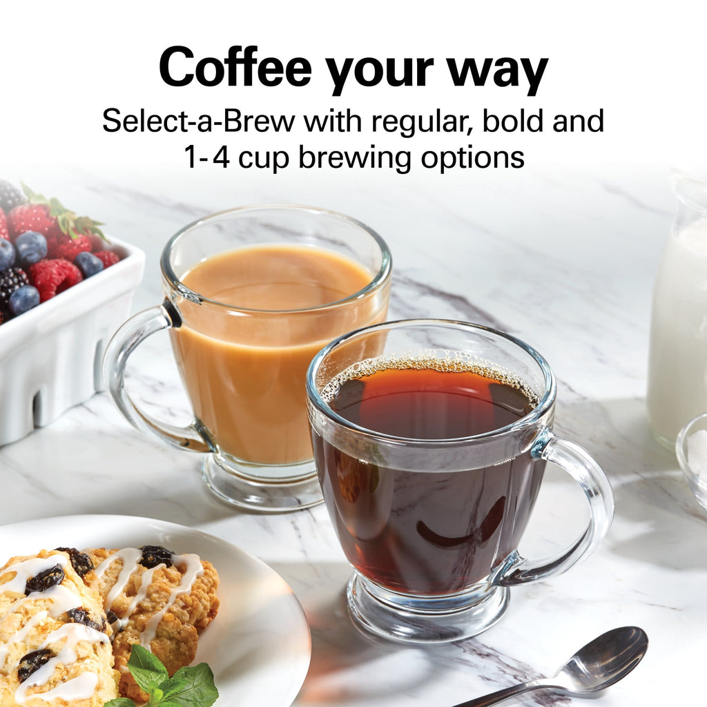 Hamilton Beach Bold Brew 12-Cup Programmable Drip Coffee Maker Machine with Glass Coffee Pot, Black