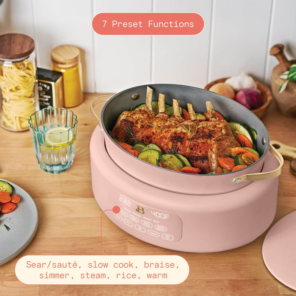 Beautiful 10 in 1, 6 Qt Electric Multi-Cooker, Thyme Green by Drew Barrymore
