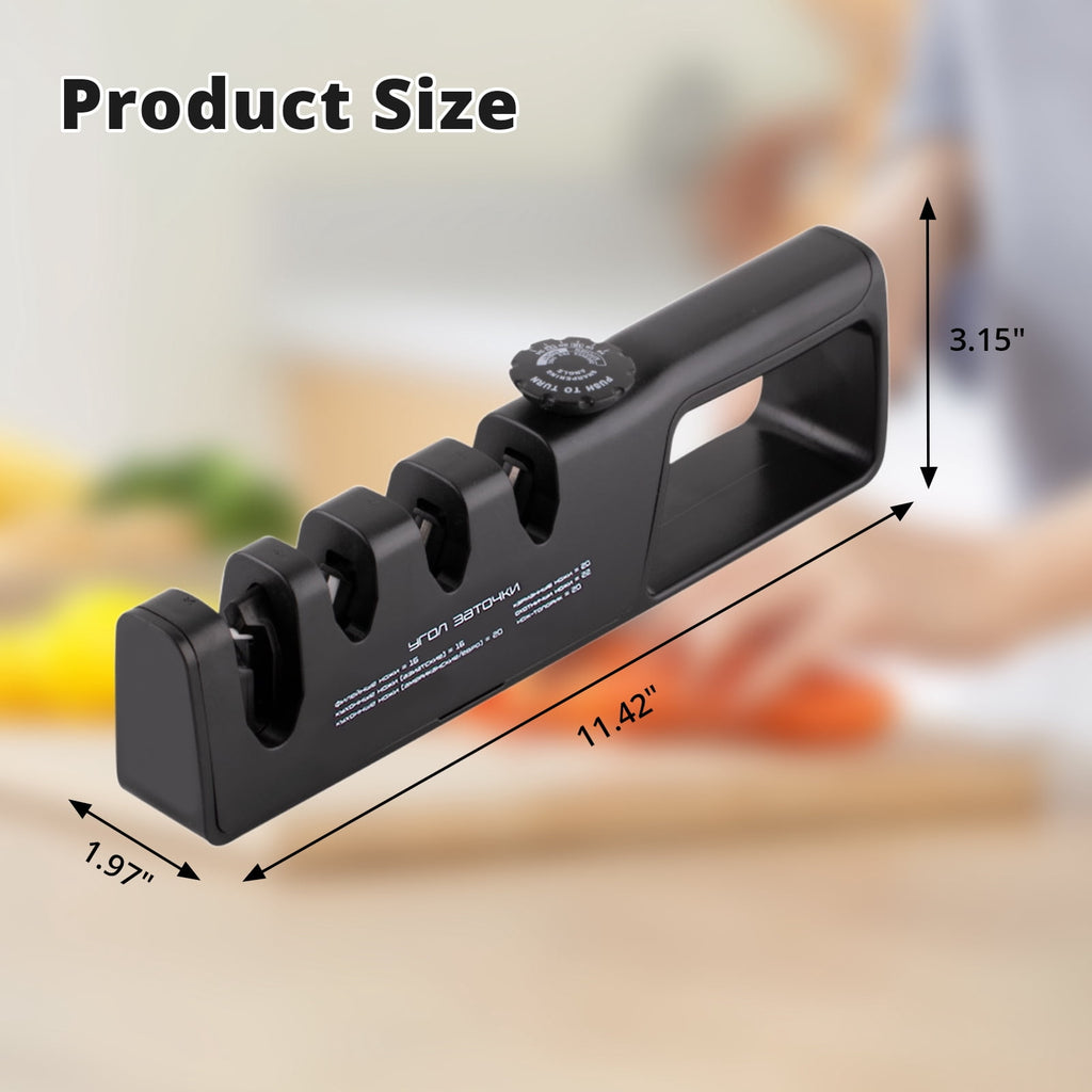AGCAN 2 Pack Knife Sharpener, 4-Stage Kitchen Knife Sharpeners with Non-slip Base, Knife Sharpening System for Kitchen Knives, Scissors