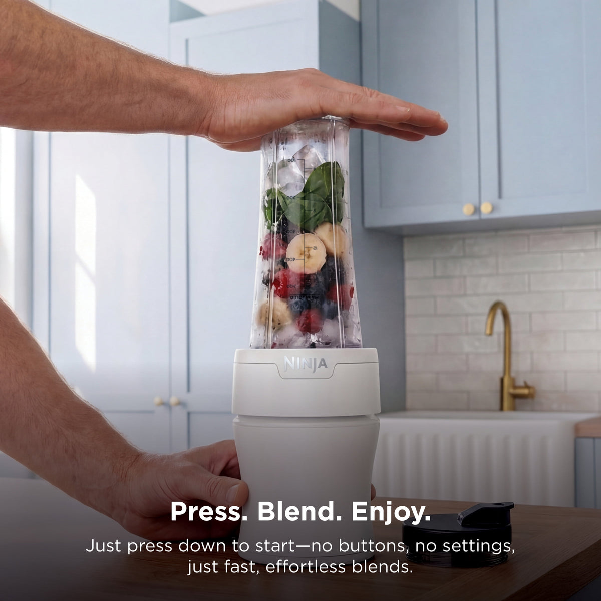Ninja Nutri-Blender 20-Oz Personal Blender, (2) 20-Oz Dishwasher-Safe To-Go Cups, Smoothie, BN300GY Gray