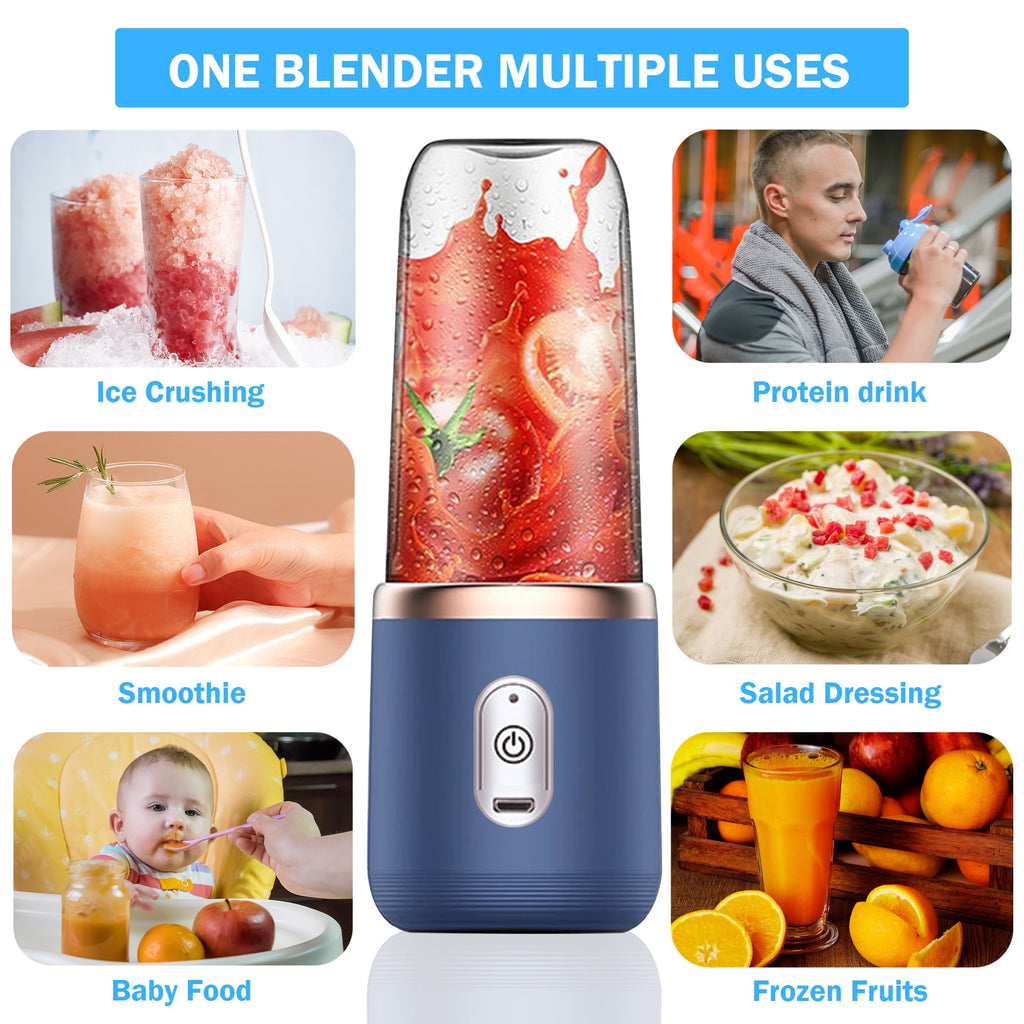 VIIWII Personal Blender for Smoothies Juice Portable Rechargeable Mini Bullet Blenders Cup