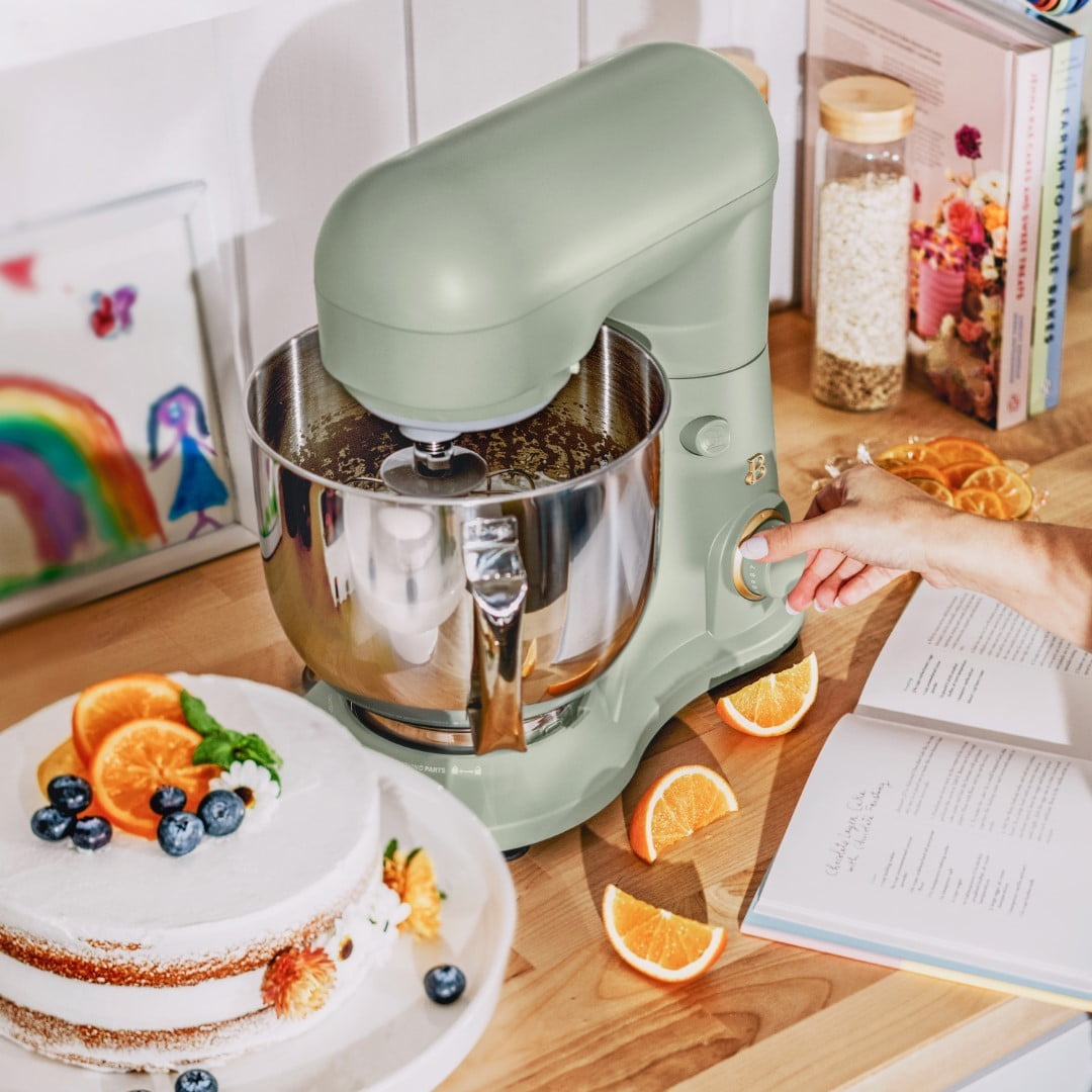 Beautiful 5.3 Qt Stand Mixer, Lightweight & Powerful with Tilt-Head, Chocolate by Drew Barrymore