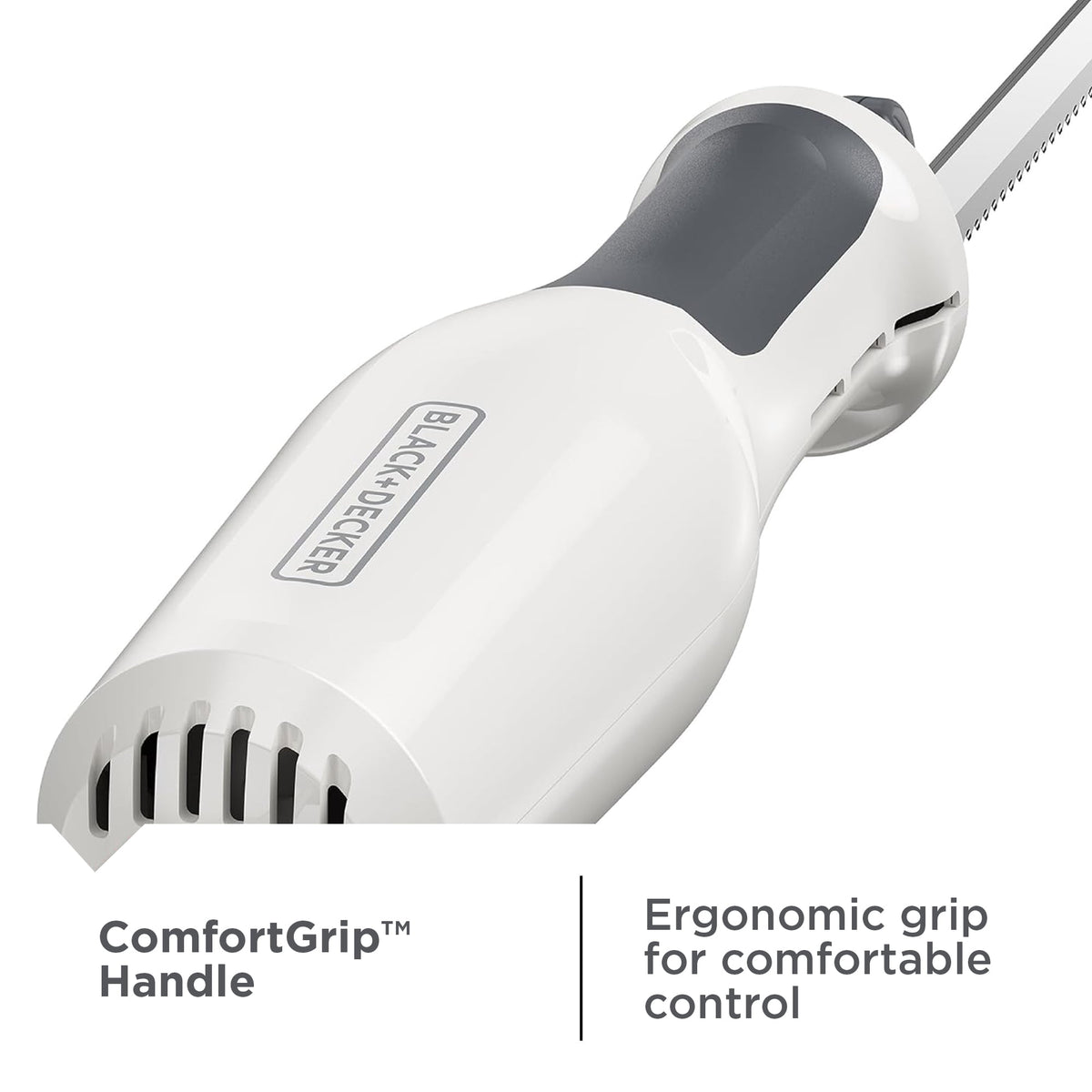 BLACK+DECKER 9-Inch Electric Carving Knife, Stainless Steel, White